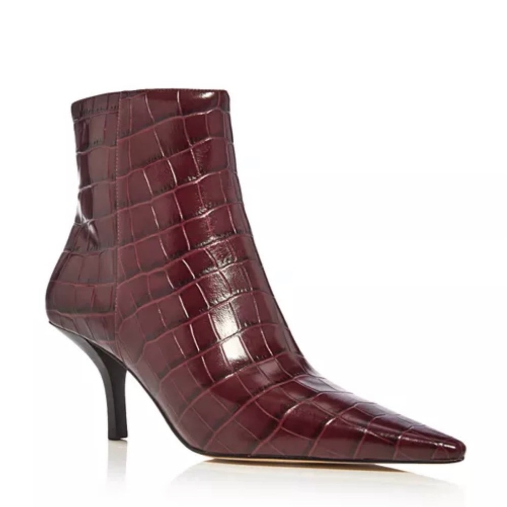 ✨ Michael Kors Selina Heeled Bootie – Oxblood Leather – Size 7.5M - Picture 4 of 15
